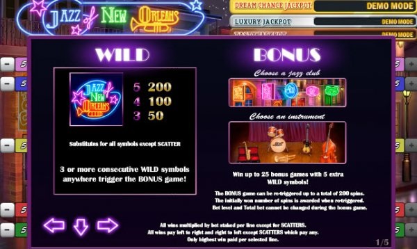 Jazz of New Orleans Free Slot Machine Game