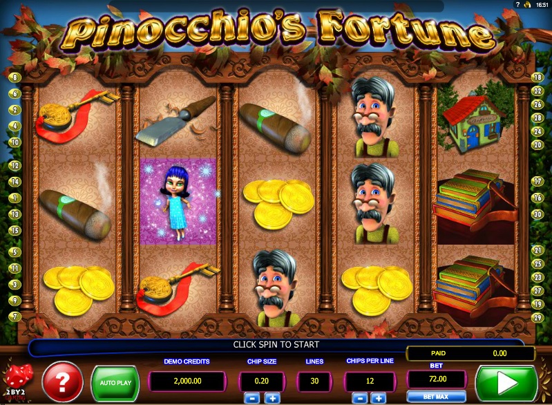 Pinocchio's Fortune Free Slot Machine Game