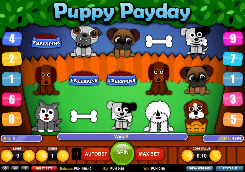 Puppy Payday Free Slot Machine Game
